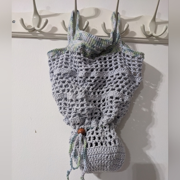 🌈 NEW Market Shopping Tote Reusable Boho HANDCRAFTED Crochet - Picture 1 of 7
